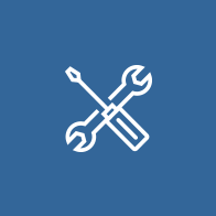 tools, wrench and screwdriver icon